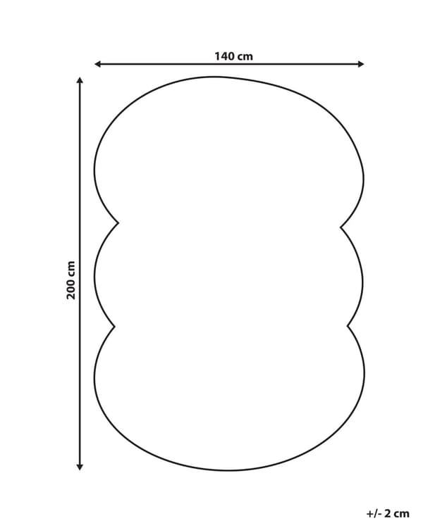 Matta Vit och Grafitgrå Ull Bomull 140 x 200 cm Oval Handtuftad Kort lugg Randig Vardagsrum Sovrum Hall