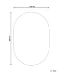 Miniatyrbild 3 av 7: Matta Vit och Graftigrå Ull Bomull 140 x 200 cm Oval Handtuftad Kort Lugg Randig Vardagsrum Sovrum