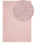 Miniatyrbilde 1 av 8: Teppe Rosa Fuskepels 160 x 230 cm Shaggy Moderne Stue Soverom Dekorativt