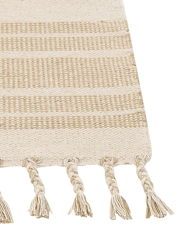 Teppe Flerfarget Bomull 300 x 400 cm med Dusker Geometrisk Mønster Boho Stil
