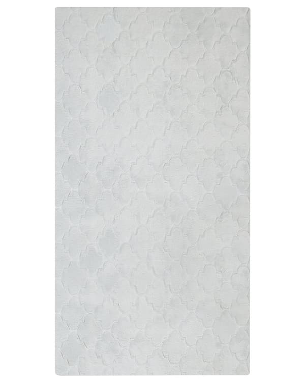Teppe Lysegrå Fuskepels 80 x 150 cm Shaggy Moderne Stue Soverom Dekorativt