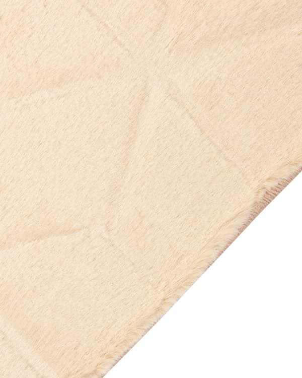 Teppe Beige Imitert kaninpels 80 x 150 cm Shaggy Moderne Stue Soverom Dekorativt