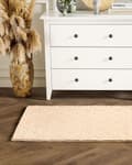 Miniatyrbilde 2 av 8: Teppe Beige Fuskepels 80 x 150 cm Shaggy Moderne Stue Soverom Dekorativt
