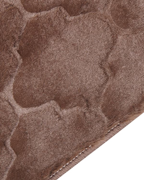 Teppe Brun Fuskepels 80 x 150 cm Shaggy Moderne Stue Soverom Dekorativt