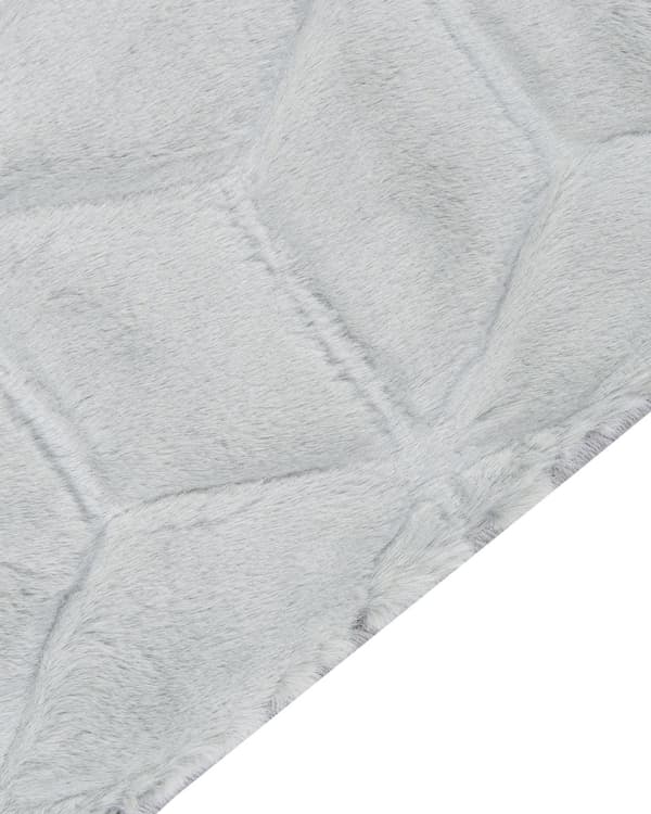 Teppe Lysegrå Imitert kaninpels 160 x 230 cm Shaggy Moderne Stue Soverom Dekorativt