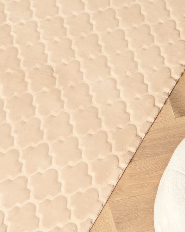 Teppe Beige Fuskepels 160 x 230 cm Shaggy Moderne Stue Soverom Dekorativt