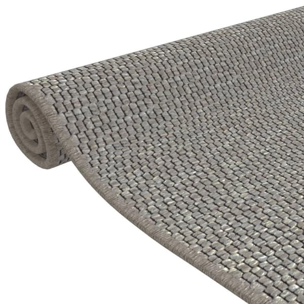 vidaXL Teppeløper sisal-utseende sølv 50x150 cm