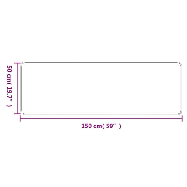 vidaXL Teppeløper sisal-utseende sølv 50x150 cm