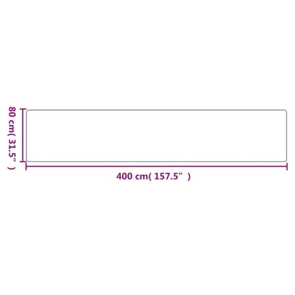 vidaXL tæppeløber 80x400 cm sisallook antracitgrå