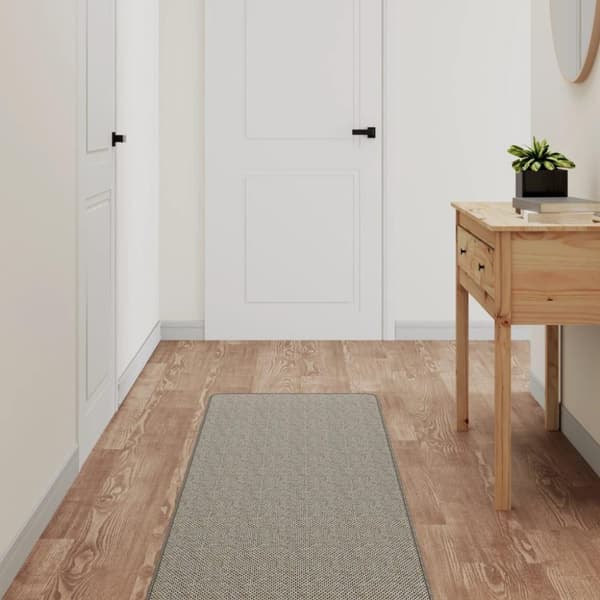 vidaXL tæppeløber 50x250 cm sisallook gråbrun