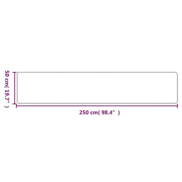 vidaXL Gångmatta sisallook beige 50x250 cm