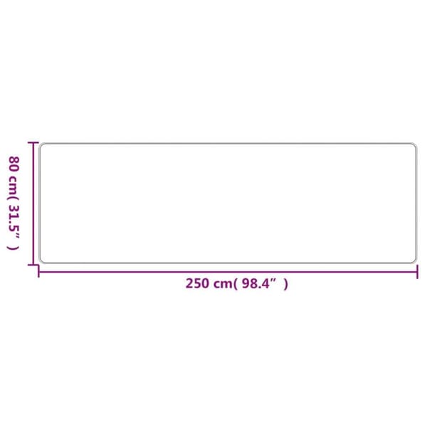 vidaXL Gångmatta sisallook beige 80x250 cm