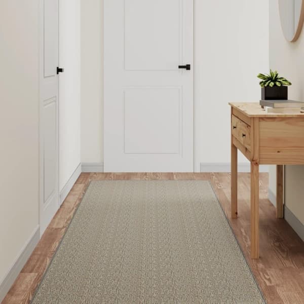 vidaXL Teppeløper sisal-utseende sølv 80x250 cm