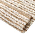 Miniatyrbilde 6 av 7: Teppe Beige Hvit Bomull 300 x 400 cm Håndvevd Vendbart Kort lugg Moderne design Soverom Stue