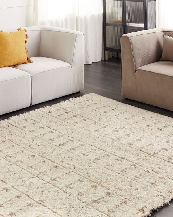 Teppe Beige Hamp 200 x 300 cm Håndvevd Vendbart Kort lugg Moderne design Soverom Stue