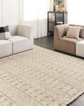 Miniatyrbilde 2 av 7: Teppe Beige Hamp 300 x 400 cm Håndvevd Vendbart Kort lugg Moderne design Soverom Stue