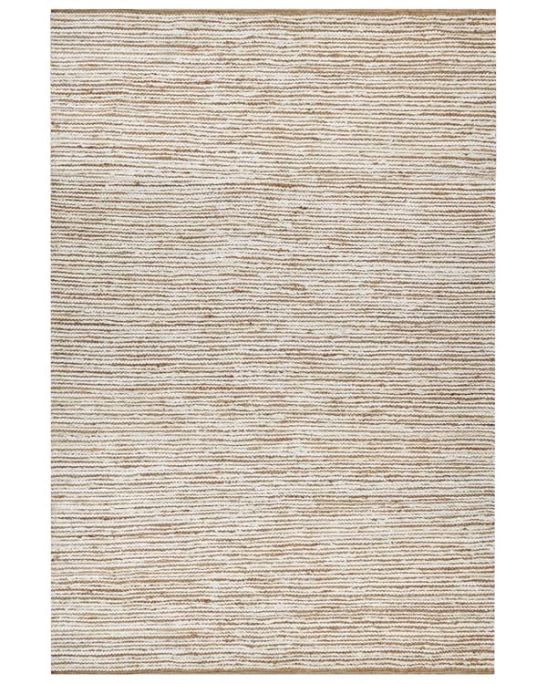 Matto beige/valkoinen puuvilla 200 x 300 cm neliö käsin kudottu kaksipuolinen lyhytnukkainen moderni