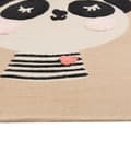 Miniatyrbilde 6 av 6: Bomullsteppe Beige Bomull Polyester 80 x 150 cm Pandatrykk Teppe med lav luv til lekerom for barn