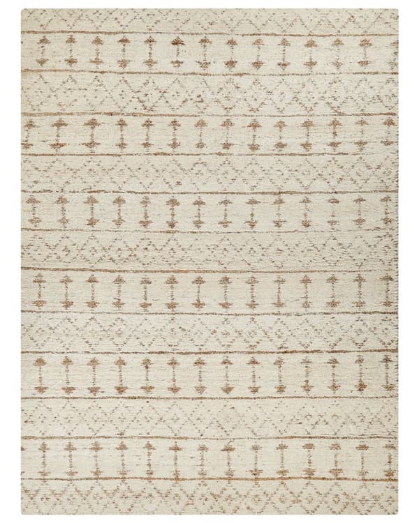 Moderne gulvtæppe Beige 300 x 400 cm Rektangulært håndvævet vendbart tæppe med lav bunke Moderne stue Soveværelse