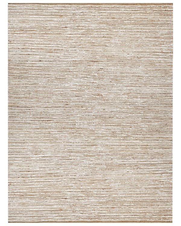 Moderne gulvtæppe Beige og hvid 300 x 400 cm Rektangulært håndvævet vendbart tæppe med lav bunke Moderne stue Soveværelse