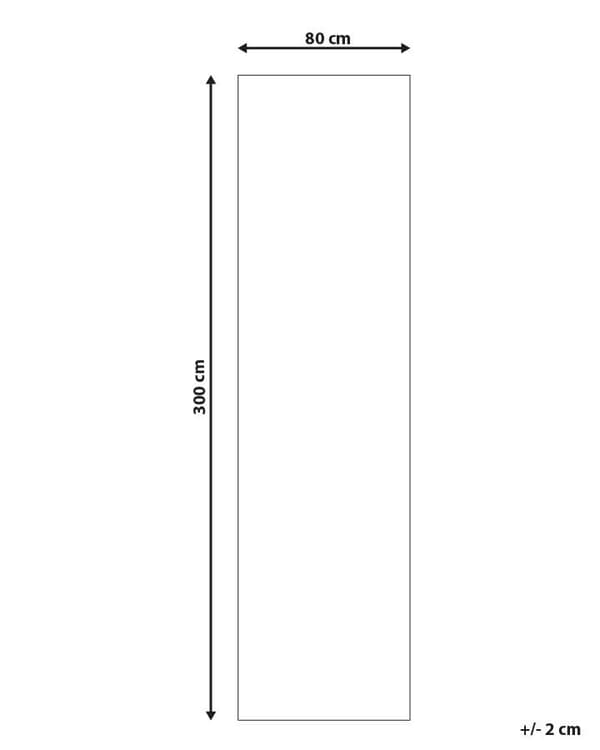 Matto polyesteri harmaa 80 x 300 cm käytävälle itämainen kuvio vintage-tyyli