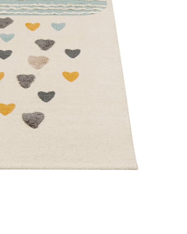 Teppe Flerfarget Bomull 80 x 150 cm Motiv med skyer Antiskli Lav lugg Barnerom Dekorativt
