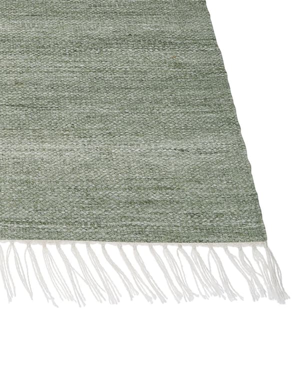 Matta Ljusgrön Återvunnen PET 80 x 150 cm Inomhus Utomhus med Fransar Uteplats Vardagsrum