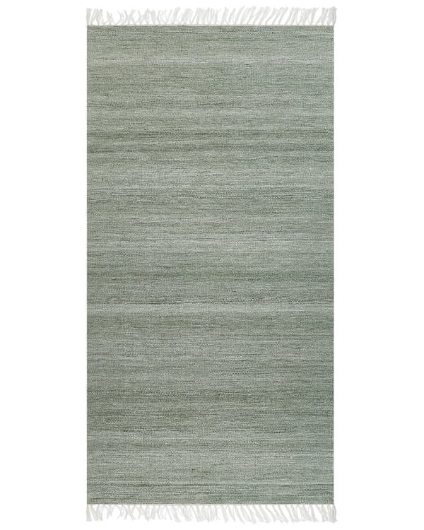 Matta Ljusgrön Återvunnen PET 80 x 150 cm Inomhus Utomhus med Fransar Uteplats Vardagsrum