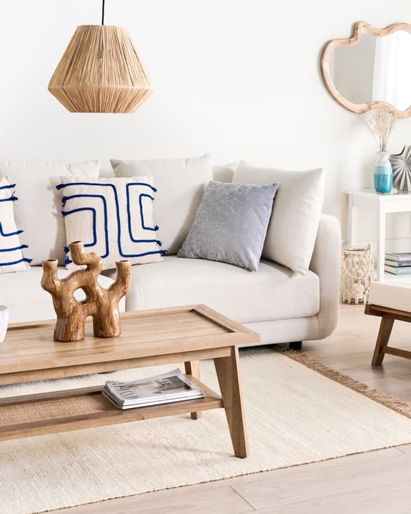 Gulvtæppe Lys Beige Jute 160 x 230 cm Rektangulær Gulvtæp med Frynser Fladvævet Løs Korthåret Tæppe til under Sofabord Soveværelse Entre