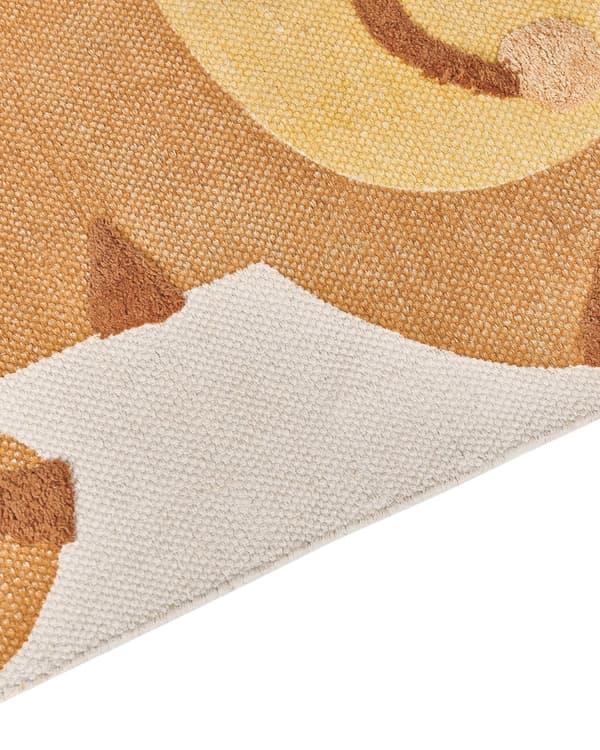 Matta Flerfärgad Bomull Polyester 80 x 150 cm Tigermönster Löparmatta med Låg Lugg för Barn Lekrum Barnrum