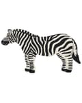 Miniatyrbillede 1 af 7: Børnetæppe i hvid og sort uld 100 x 160 cm med bomuldsbagside håndlavet til børneværelset med zebra-motiv