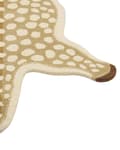 Miniatyrbilde 5 av 6: Teppe Beige Ull Bomull 100 x 160 cm Hjortekalv Dyremotiv Barnerom Soverom Tilbehør