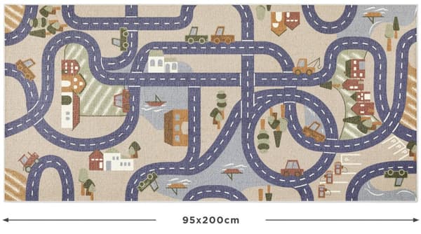 Scanroad Desert Bil barnmatta  95 x 200 cm
