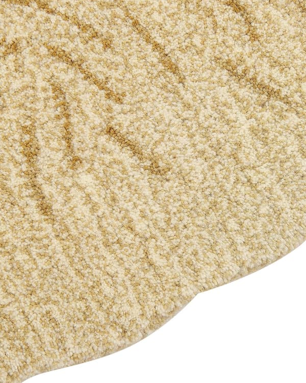 Barnmatta Beige Ull Bomullsbaksida 100 x 160 cm Handtuftad Lekrumsmatta Djur Vargtryck Barnrum Sovrum