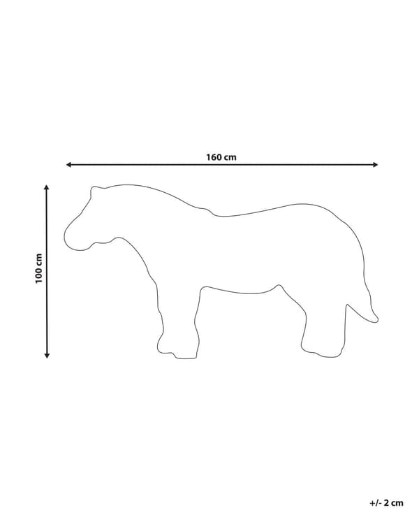 Barnmatta Vit och svart Ull Bomullsbaksida 100 x 160 cm Lekrumsmatta Djurmönster Zebra Barnrum Sovrum