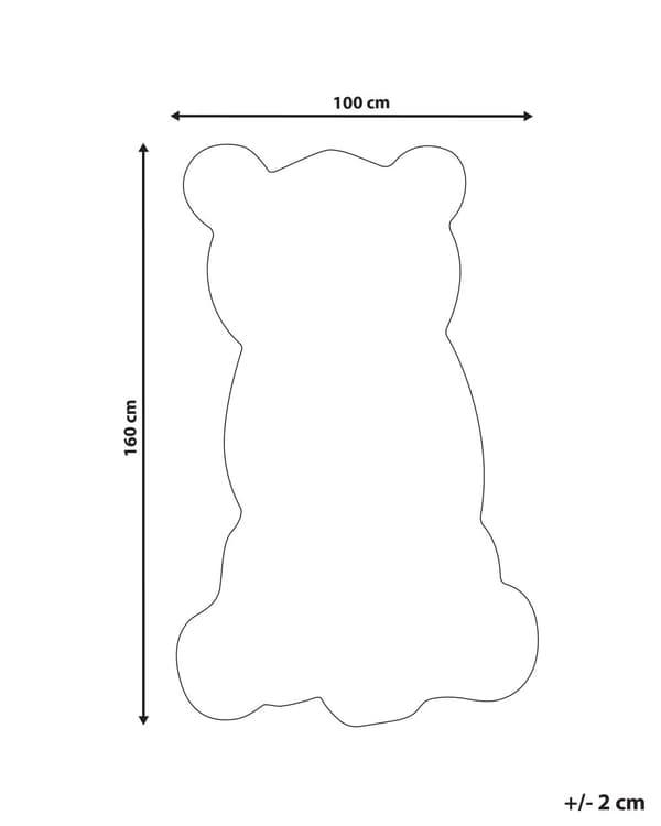 Teppe til barnerommet Svart Hvit Ull Bomull 100 x 160 cm Dyremotiv Panda Håndtuftet Lekerom Soverom Til barn