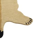 Miniatyrbilde 4 av 6: Barneteppe Beige Ull Bomull 100 x 160 cm Dyremotiv Løvinne Håndtuftet Lekerom Soverom