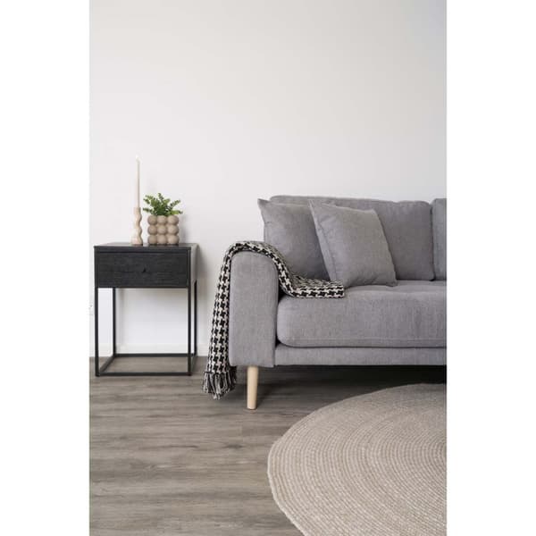 Side pledd 130x180cm svart, beige.