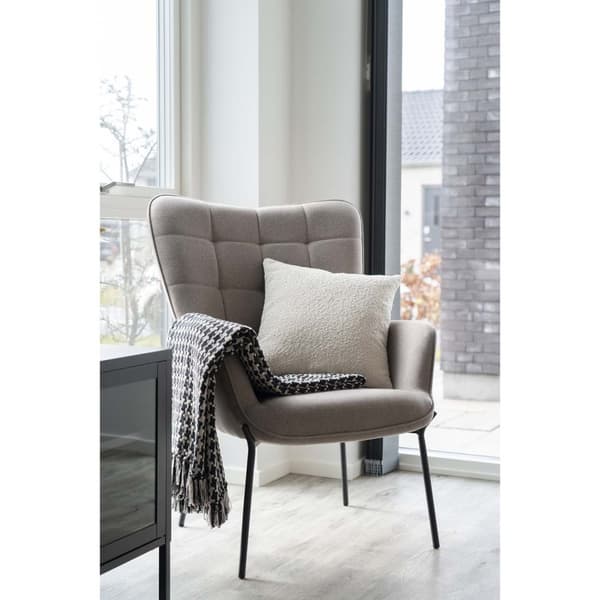 Side pledd 130x180cm svart, beige.