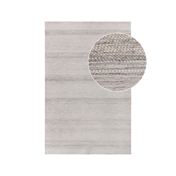 Adoni teppe håndvevd 160x230cm offwhite, lysegrå.