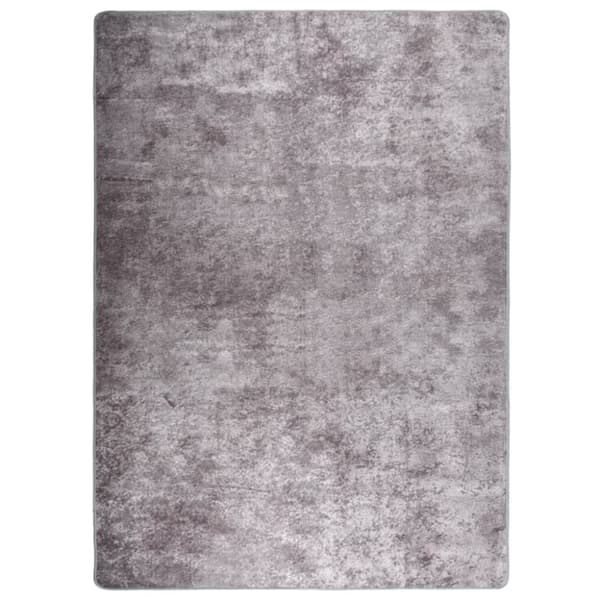 vidaXL gulvtæppe 150x230 cm vaskbart og skridsikkert grå