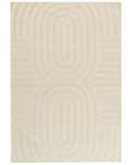 Miniatyrbilde 1 av 6: Teppe Beige Ull 160 x 230 cm Stripete mønster Ensfarget Moderne Minimalistisk Gulvteppe Stue