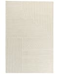 Miniatyrbilde 1 av 6: Teppe Beige Ull 200 x 300 cm Stripete mønster Ensfarget Moderne Minimalistisk Gulvteppe Stue