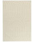 Miniatyrbild 1 av 6: Matta Beige Ull 160 x 230 cm Geometriskt Mönster Enfärgad Modern Minimalistisk Vardagsrumsmatta