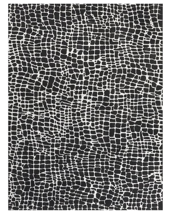 Matto musta/valkoinen polyesteri puuvilla 300 x 400 cm moderni kuviointi
