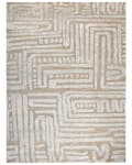 Pikkukuva 1 / 6: Matto beige polyesteri 300 x 400 cm geometrinen kuvio yksivärinen moderni minimalistinen tyyli