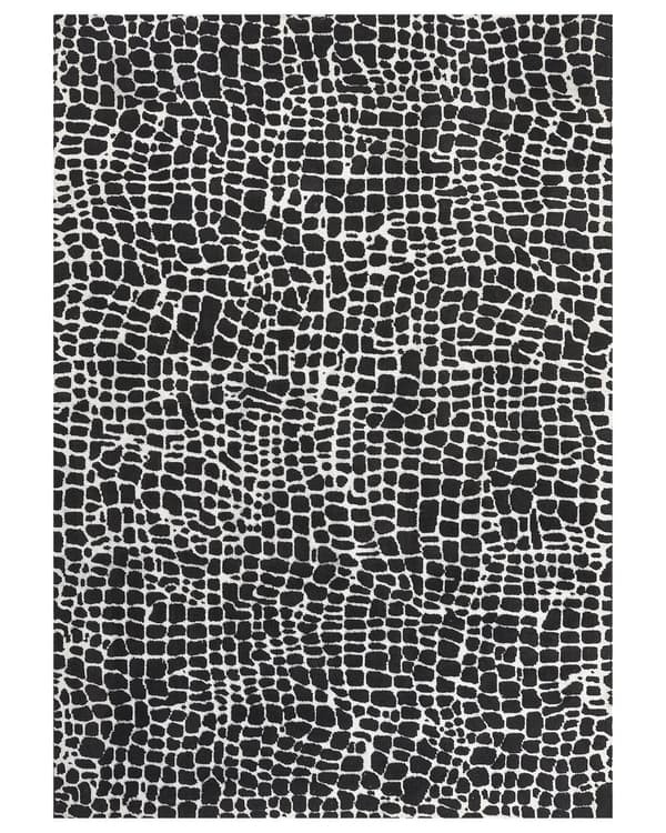 Matto musta/valkoinen polyesteri puuvilla 160 x 230 cm moderni kuviointi