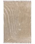 Miniatyrbillede 1 af 6: Gulvtæppe Beige Polyester 160 x 230 cm Tuftet Moderne Design Luv Tæppe til Gulvet til Værelse Indretning Lyddæmpende