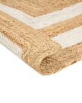 Pikkukuva 7 / 7: Matto beige 160 x 230 cm juutti luonnollinen punottu käsin raitakuvio boho