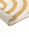 Miniatyrbilde 6 av 6: Teppe i offwhite og gul bomull 300 x 400 cm Abstrakt mønster Motiv Stue Soverom Moderne design